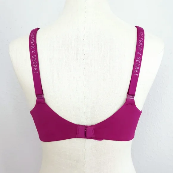Victoria's Secret T-Shirt Lightly Lined Wireless Bra 34C Magenta Pink - Picture 3 of 7